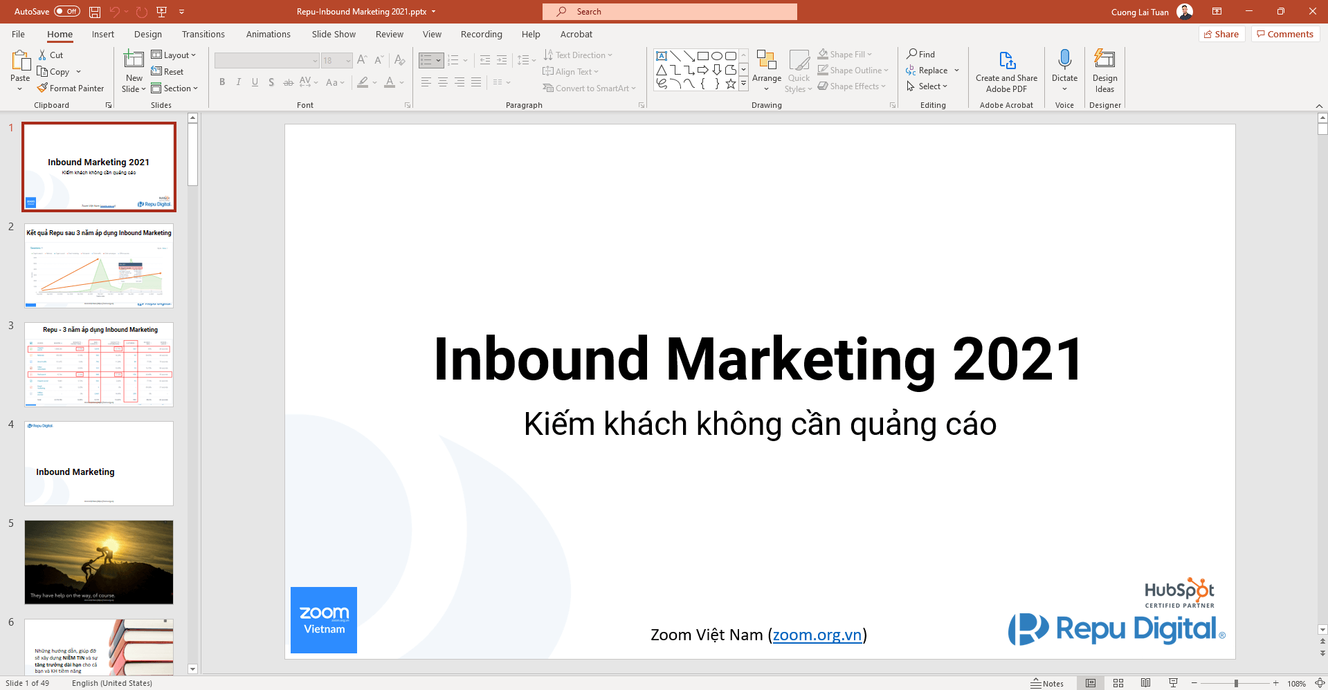 Slide Marketing khóa học Online bằng Inbound Marketing Automation