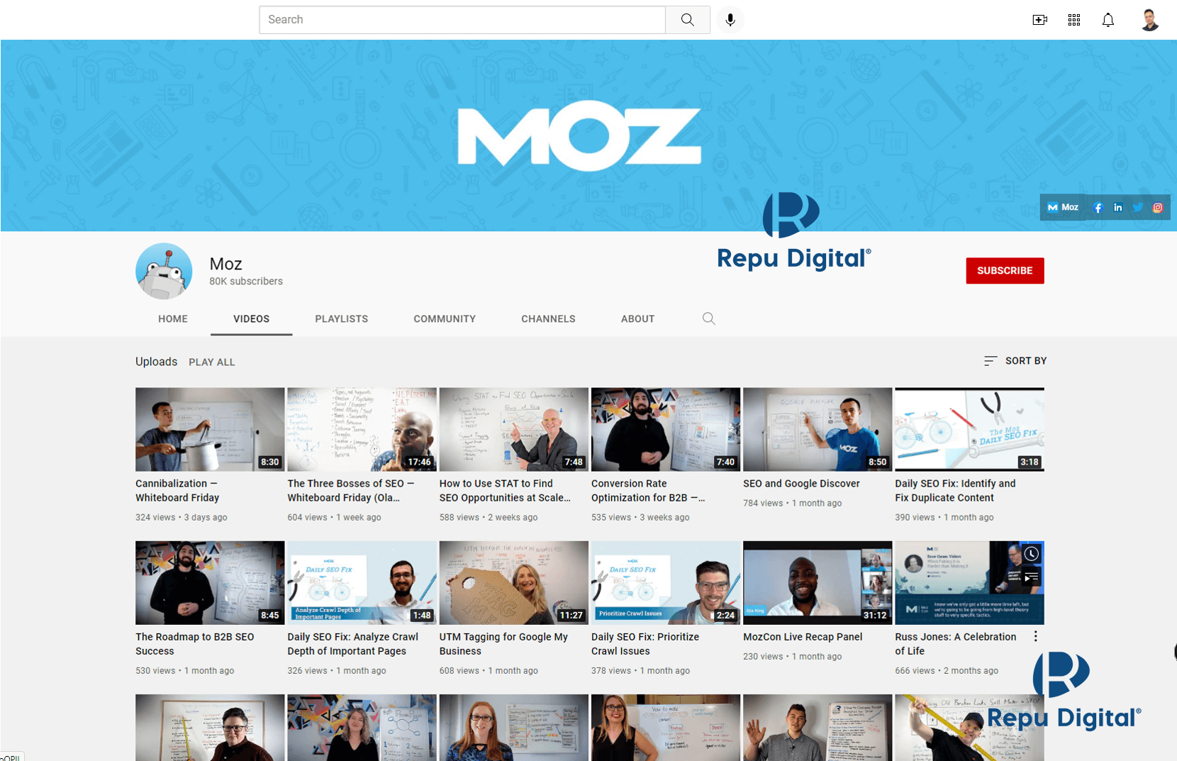 Moz - kênh YouTube học Digital Marketing miễn phí