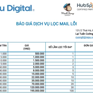 Báo giá lọc Mail lỗi