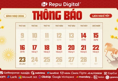Repu Digital thông báo lịch nghỉ Tết nguyên đán 2026